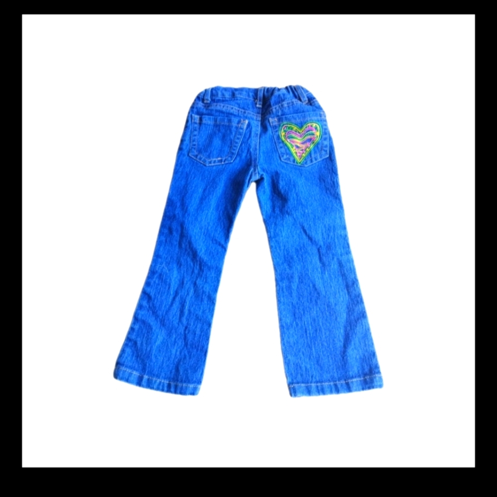 Kids Jeans Heart Design Pants Girl baby Toddler Size 3  Denim Jeans J Khaki Kids